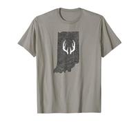 Indiana in Deer Hunting Shed Antlers Design T-Shirt