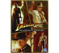 Indiana Jones Complete All Films DVD (4 Discs) Box Set Movie Collection: Part 1: Raiders of the Lost Ark, 2: Temple of Doom, 3: Last Cruade, 4: Kingdom of the Crystal Skull + Special Features + Extras by Harrison Ford