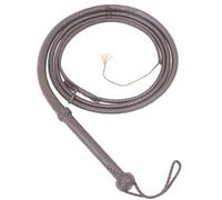Indiana Jones Style 2,4 m 8 Tresse en Cuir Marron foncé