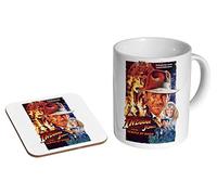 Indiana Jones Temple of Doom Promo Tasse à café en céramique + sous-verre Coffret cadeau