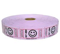 INDIANA TICKET CO. 2000 tickets de tombola Smile, violet, rouleau unique, tickets pour événements, entrée, récompense en classe, collecte de fonds et prix (1 des 8 couleurs)
