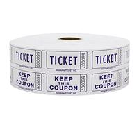 Indiana Ticket CO. Lot de 1 000 tickets de tombola double rouleau, qualité supérieure 50/50, billets pour événements, carnavals, prix de porte, boissons et plus encore