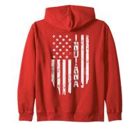 Indiana Vintage en Drapeau de l'Amérique | on Back Sweat à Capuche