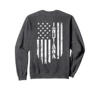 Indiana Vintage en Drapeau de l'Amérique | on Back Sweatshirt