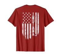 Indiana Vintage en Drapeau de l'Amérique | on Back T-Shirt