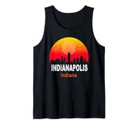 Indianapolis Indiana Vintage Sunset Retro City State USA Débardeur