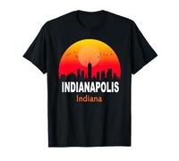 Indianapolis Indiana Vintage Sunset Retro City State USA T-Shirt