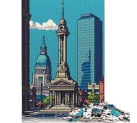 Indianapolis Pixel Art Puzzle Imposible,desafío Para Adultos Juego Educativo 1000 Piezas Obra De Arte De Juego De Para Adultos Y Niños 1000pcs (75x50cm)