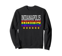 Indianapolis Pride Drapeau Arc-en-Ciel Gay Lesbienne Queer LGBT Sweatshirt