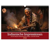 Indianische Impressionen (Wandkalender 2026 DIN A3 quer), CALVENDO Monatskalender: Ewige Weisheit - eine Hommage an das Leben der nordamerikanischen Indianer