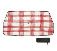 Indianred - Visière pliable à carreaux pour pare-brise de voiture - Protection solaire pour garder la voiture au frais - Tomobile para sol para Ventana de casa