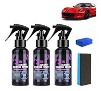 Indicatek High Protection Fast Nano Ceramic Coating Spray, Car Scratch Nano Repair Sprays, 3 in 1 Ceramic Coatings Sprays, Nano Hydrophobic Coating, for Car Paint (3pcs)