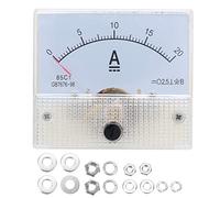 Indicateur Ampèremètre DC 0-20A, Pointeur Analogique, Mesure Courant Électrique - Échelle Claire, Installation Intégrée, Usage Professionnel en Électronique