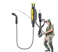Indicateur d'alarme de morsure de canne à pêche, alarmes d'appât pour la pêche | Alarme de touche de avec son | Alarme de morsure pratique avec son, alarme de poisson Portable de nuit sensible p