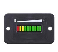 Indicateur de Batterie, 12V 24V 36V 48V LED Jauge Compteur Batterie Numérique pour Voiturette (BI003 12 24V)