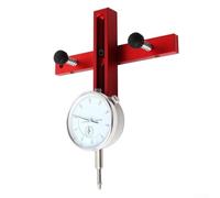 Indicateur de cadran de scie de table pour l'alignement et l'étalonnage, jauge de mesure en alliage d'aluminium pour outils de travail du bois, compatible avec les scies de table (rouge (long))