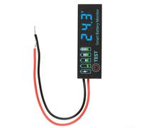Indicateur de charge de batterie DC 7 55 V avec affichage LED, limites de tension haute/basse personnalisables et mémoire d'arrêt pour la sécurité des données (bleu (DC7-55 V))
