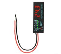 Indicateur de charge de batterie DC 7 55 V avec affichage LED, limites de tension haute/basse personnalisables et mémoire d'arrêt pour la sécurité des données (rouge (DC7-55 V))