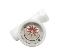 Indicateur de débit de fenêtre en plastique ABS blanc anticorrosion 1/2" BSP femelle avec turbine eau huile