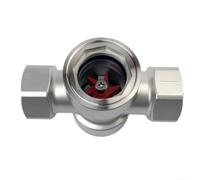 Indicateur de débit d'eau en acier inoxydable 304 avec turbine concentrique pour pipeline - Verre de visée visuelle, DN8 à DN25, PN1,6 MPa, filetage intérieur (DN10)