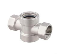 Indicateur de débit d'eau en acier inoxydable 304 avec turbine concentrique pour pipeline - Verre de visée visuelle, DN8 à DN25, PN1,6 MPa, filetage intérieur (DN25)
