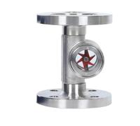 Indicateur de débit d'eau en verre à bride DN15-DN40, acier inoxydable 304, haute pression 1,6 MPa, pour installation horizontale ou verticale de canalisation, utilisation industrielle (DN15)