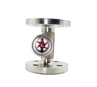 Indicateur de débit d'eau en verre industriel en acier inoxydable DN15 DN40 Turbine Visuelle Pipeline Fenêtre haute pression PN16 Valve en ligne Installation verticale horizontale (DN20)