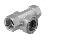 Indicateur de débit d'eau robuste en acier inoxydable 304 pour l'observation des canalisations avec vue claire de la turbine grise Dn10 Dn50 Tailles filetage interne pour eau, huile, gaz et médias