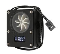 Indicateur de Débit, Débitmètre d'eau à 8 Roues à 3 Broches pour Système de Refroidissement par Eau D'ordinateur PC, Filetage G Quart(Le Noir)