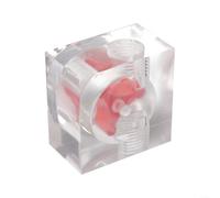 Indicateur de débit du système de refroidissement à eau avec filetage G1/4 et chambre visuelle en acrylique transparent (D)