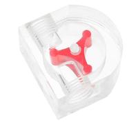 Indicateur de Débit pour Refroidissement PC, Acrylique Rouge G1/4 | Observation du Circuit, Anneau D'étanchéité Silicone, Interface Filetée G1/4, Usage Intégrateur