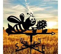 Indicateur de Direction du Vent Décoration de Girouette en métal Outil de Mesure de girouette en Acier Inoxydable pour Installation de Toit extérieur Décorations de tonnelle de Cour de Ferme