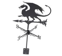 Indicateur de Direction du Vent Dragon, Girouette de Toit en Fer Noir