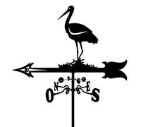 Indicateur de Direction du Vent - Girouette en Forme d'oiseau de Grue, girouette météo pour la Maison, décoration ornementale en métal pour Outil de Mesure de de Ferme en Plein air