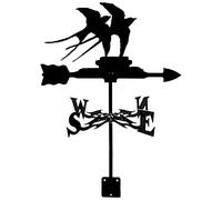 Indicateur de Direction du Vent girouette, girouette en métal en Forme de Petit Oiseau rétro avec Support sur Le Toit, Outils de Mesure d'ornement de décoration extérieure créative