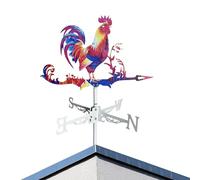 Indicateur de direction pour le toit du jardin - Wolf Rooster en métal Weathervane - Indicateur de direction - VANANA en plein air - Climat décoratif pour la ferme, la cour