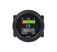 Indicateur de jauge de carburant de batterie Runleader 12 V / 24 V 36 V 48 V / 72 V, indicateur de niveau de batterie, heures TOT réinitialisables, batterie au plomb applicable, montage par