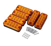 Indicateur de lumière latérale, 6 pièces 8 LED indicateur de feu de gabarit latéral de dégagement pour camion remorque camion Crama, Camping, Bus, Bateau, Tracteur(Jaune)