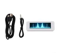 Indicateur de niveau audio OLED de 7,9 cm pour analyseur d'affichage de spectre, 8 modes d'affichage avec temps, température, humidité, plage complète VU mètre (bleu)