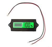 Indicateur de niveau de batterie 12 V-48 V avec écran LCD pour batteries plomb-acide et lithium, testeur de tension et de capacité rétroéclairé, fils de test de 150 mm