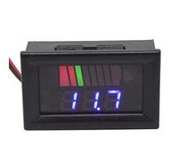 Indicateur de niveau de charge de la batterie Testeur universel de capacité de batterie de voiture vérificateur 12V-72V Bleu Testeur de batterie de voiture Indicateur de jauge de carburant de batterie