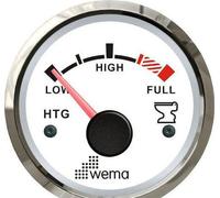 Indicateur de niveau de robinet 12/24V, 240-30 Ohm, cadran blanc Wema 110698