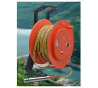 Indicateur de niveau d'eau avec sonde en acier inoxydable, niveau d'eau électrique à règle en acier avec sonde fixe et ruban en acier, for forages, réservoirs et canalisations d'eau(32.8ft)