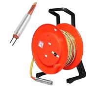 Indicateur de niveau d'eau, jauge de profondeur d'eau de puits, mesure du niveau d'eau avec sonde fixe et ruban d'acier pour puits, forages, réservoirs et canalisations 100m