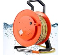 Indicateur de niveau d'eau pour puits profonds, sonde en acier inoxydable, jauge de profondeur des eaux souterraines avec voltmètre et alarme sonore pour la surveillance des puits jusqu'à