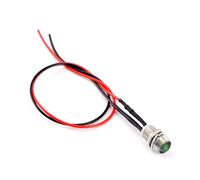 Indicateur de panneau LED Lampe pilote Tableau de bord Témoin d'avertissement Panneau de tableau de bord Lampe d'avertissement de 4 pièces 12v 8mm pour voiture Van.(Lumière verte)