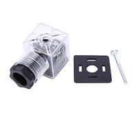 Indicateur de Prise Hirschmann 12 Volts 15 × 10 × 5 5 Pièces Prise de Bobine de Solénoïde Hydraulique avec Connecteur Universel Transparent Ac 220 V Connecteur Din 43650