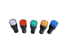 Indicateur de puissance LED AD16-16C 16 mm 12 V 24 V 36 V 110 V 220 V 380 V, 10 pièces(Blue,12V)