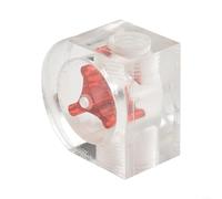 Indicateur de refroidissement à eau transparent avec débitmètre en acrylique et filetage G1/4 pour système de refroidissement liquide PC Surveillance du débit de liquide de refroidissement (B)