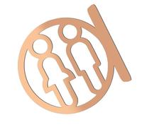 Indicateur de salle de bain masculin et féminin - Marqueur de toilettes publiques - Facile à installer - Symbole de salle de bain - Signalisation de genre neutre